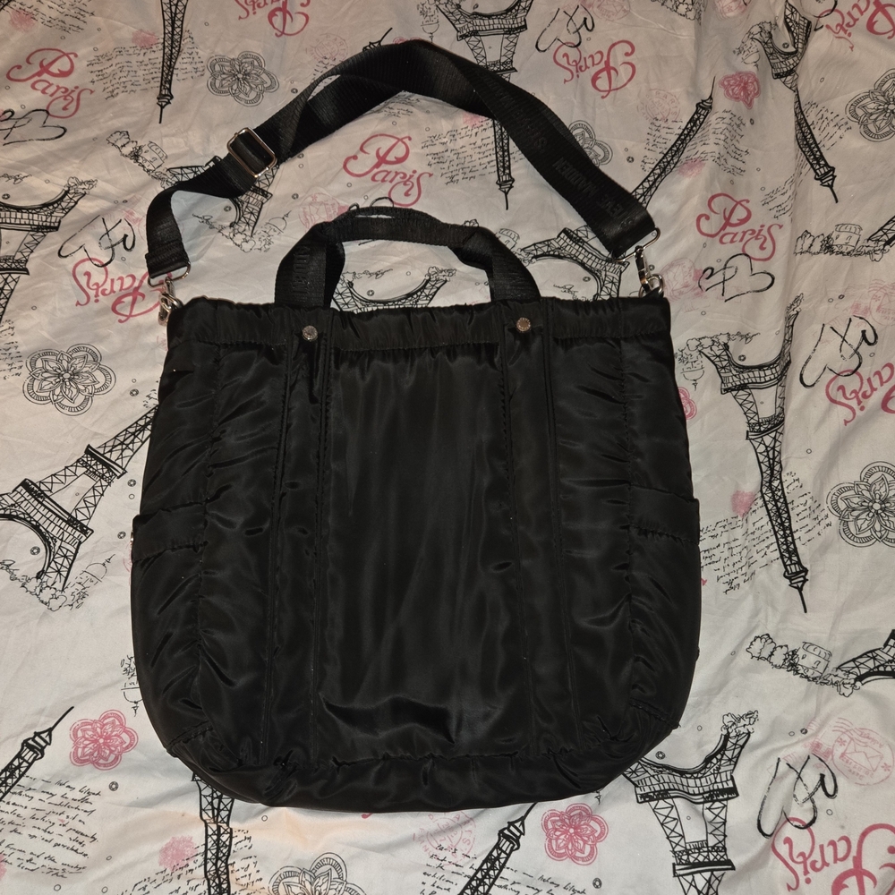 Steve Madden Quilted Puffer Black Tote Bag - Picture 4 of 7